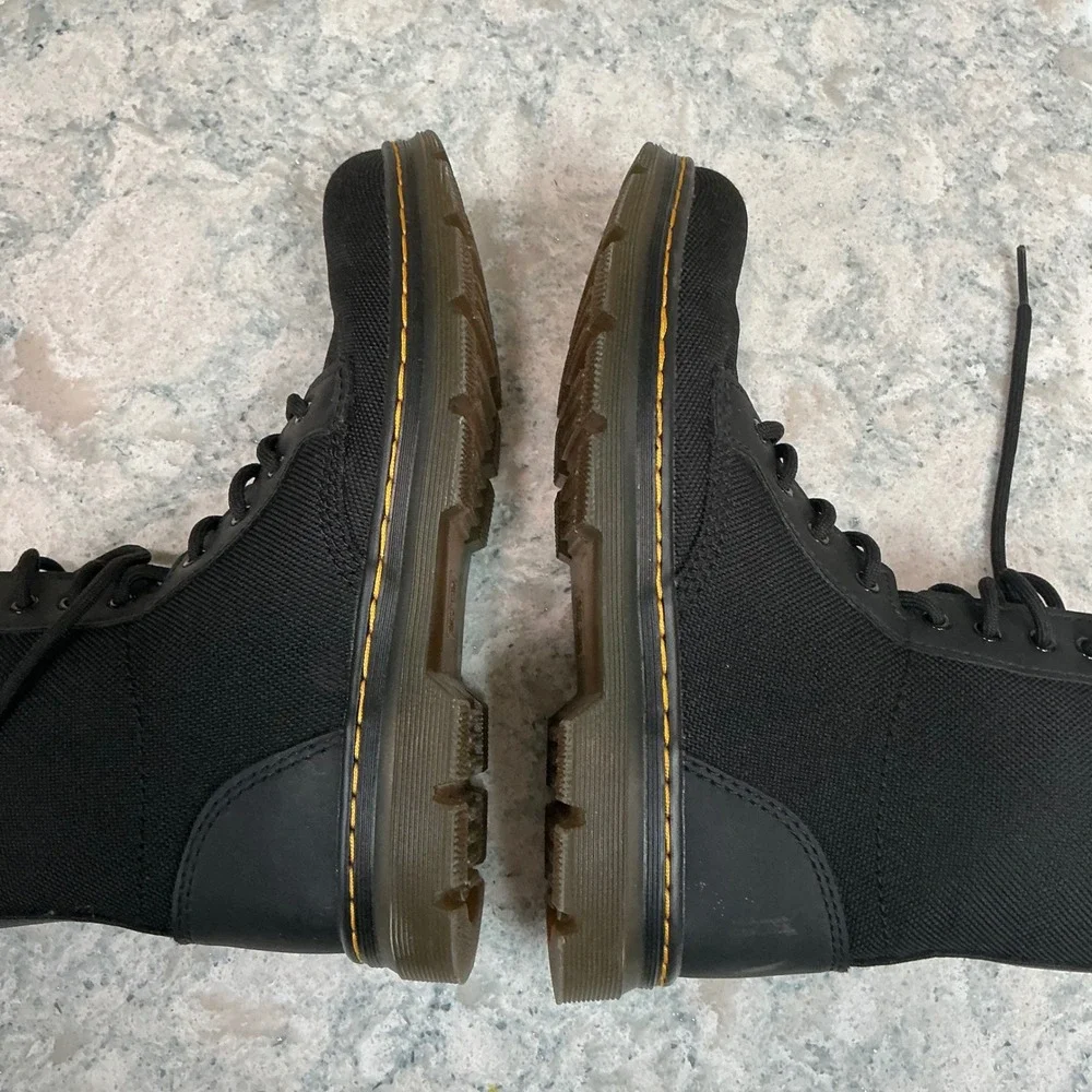 Dr. Martens Combs J Boots Size 4M 5L Black Nylon Tactical Side Zip Combat Boot